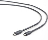 CABLU alimentare si date GEMBIRD, pt. smartphone, USB 3.1, USB Type-C (T) la USB Type-C (T), 1m, conectori auriti, negru, &amp;quot;CCP-USB3.1-CMCM-1M&amp;quo