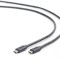 CABLU alimentare si date GEMBIRD, pt. smartphone, USB 3.1, USB Type-C (T) la USB Type-C (T), 1m, conectori auriti, negru, &quot;CCP-USB3.1-CMCM-1M&quot; (timbru