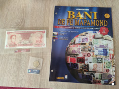 BANI PE MAPAMOND NR. 1(INCLUDE MONEDA+BANCNOTA) foto