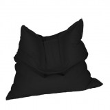 Fotoliu tip perna magic pillow teteron black pretabil si la exterior umplut cu perle polistiren, PufRelax