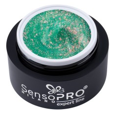 Gel Constructie Unghii Expert Line SensoPRO Milano - Crystal Turquoise 30ml
