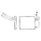 Radiator Incalzire Kia Carens, 07.2002-2006, motor 1.6; 1.8, 2.0 benzina, 2.0 Crdi, diesel, aluminiu brazat/aluminiu, 159x196x20 mm, SRLine