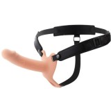 Dildo strap-on scobite - Dorinta Ascunsa Infern Strap-on cu Dildo Realist 16cm Scobit Gol in Interior cu Inel de Prindere de Testicule Culoare...