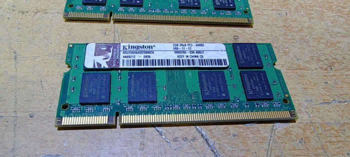Ram Laptop 2GB PC2-6400S ASU256X64D2S800C6