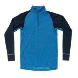 Bluză de corp DEVOLD Duo Active Merino 205 Zip Neck blue/ink M