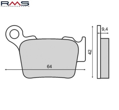 Set placute frana &amp;ndash; Husqvarna CR &amp;ndash; WR &amp;ndash; WRE TC &amp;ndash; TE 125-610cc &amp;ndash; KTM EXC &amp;ndash; SX &amp;ndash; SMR 125-530cc &amp;ndash; Rieju MRX 450cc (RMS) foto