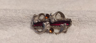 BROSA unica 1900 FRANTA art nouveau SPLENDIDA manopera EXCEPTIONALA de efect foto