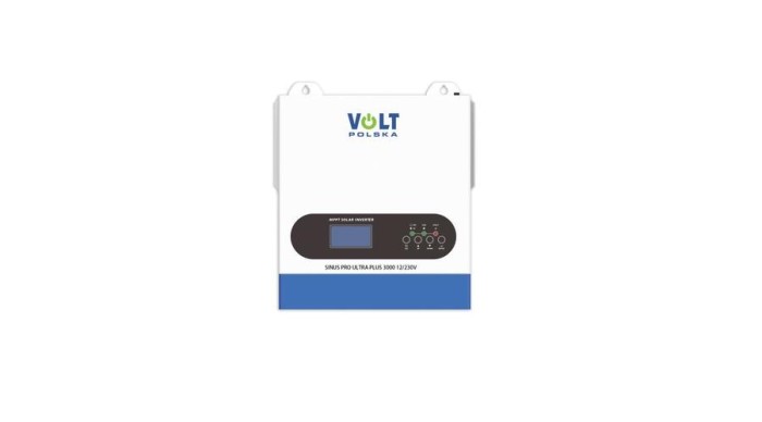 Invertor solar Volt Polska SINUS PRO ULTRA PLUS 3000 12/230V (1500/3000W) + 100A MPPT (30-500V) Undă sinusoidală pură