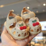 Sandalute crem cu piuitoare - Cirese (Marime Disponibila: 6-9 luni (Marimea 19