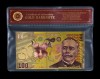 Bancnotă fantezie 100 lei placata cu aur