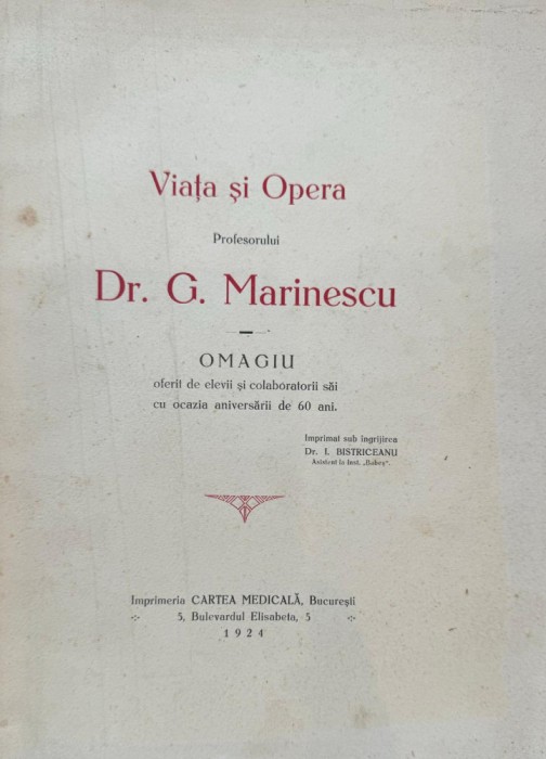 G. Marinescu, Viaţa şi Opera