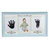 Cumpara ieftin Rama foto amprenta bebe, 39x22 cm, tusiera inclusa, albastru, RESIGILAT, ProCart