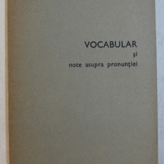 CURS DE LIMBA GERMANA - VOCABULAR SI NOTE ASUPRA PRONUNTIEI