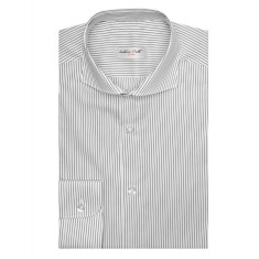 Camasa barbati slim alba cu dungi C004SL