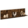 Dulap perete Gossi, stejar fumuriu, 100x16.5x30 cm, lemn prelucrat, raft suspendat