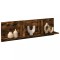 Gossi dulap de perete, stejar fumuriu, 100x16,5x30 cm, lemn prelucrat
