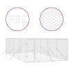 Padoc de exterior pentru caini argintiu 4x8x2 m otel galvanizat