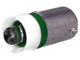 Lampă LED BA9S 24V DC/AC Verde