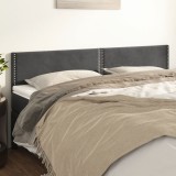 Cumpara ieftin Tăblii de pat, 2 buc, gri &icirc;nchis, 80x5x78/88 cm, catifea