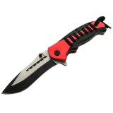 Cumpara ieftin Briceag Vanatoare IdeallStore Tactical Future, 21.5cm, Rosu, Otel Inoxidabil, Clip Curea, EDC