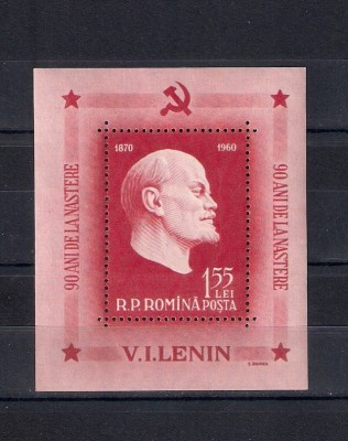 ROMANIA 1960 - 90 DE ANI DE LA NASTEREA LUI V.I.LENIN, MNH-LP 492 foto