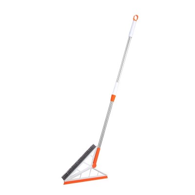Mop multifunctional, flippy, portocaliu, cu racleta din silicon, maner telescopic, curatarea eficienta a tuturor suprafetelor foto