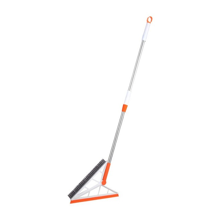 Mop multifunctional, flippy, portocaliu, cu racleta din silicon, maner telescopic, curatarea eficienta a tuturor suprafetelor