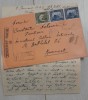 1942 Scrisoare dragoste Bacău - București timbre Dragomirna / Putna / Bucovina