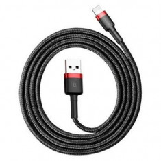 Cablu IPhone Lightning Cafule B19 Baseus 2.4 A 1M - Negru 1.00000000 m foto