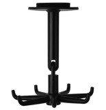 Umeras rotativ de bucatarie cu 6 carlige, pliabil, ABS, negru, 11 cm