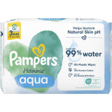 Servetele umede Pampers Harmonie Aqua, 0% plastic, 3 pachete x 48, 144 b