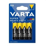Set 4 baterii AA Varta Superlife, 1.5V, zinc-carbon, pentru jucarii, ceasuri si dispozitive electronice