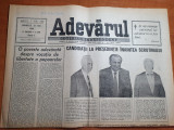Adevarul 19 mai 1990-candidatii la presidentie inaintea scrutinului