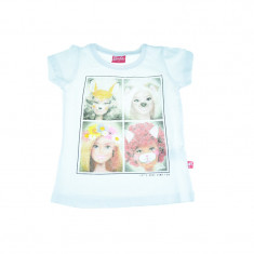 Tricou pentru fete E Plus M Barbie TPFB-02, Alb foto