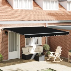 Marchiza retractabila automata Gossi negru 400x350 cm, material de schimb pentru marchiza Gossi pentru cadru de 4x3.5 m negru