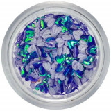 Confetti nail art - inimi din material textil albastru &icirc;nchis, INGINAILS