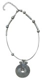 COLIER VINTAGE DIN METAL ARGINTIU PATINAT