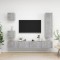 vidaXL Set de dulapuri TV, 5 piese, gri beton, lemn prelucrat 3079117