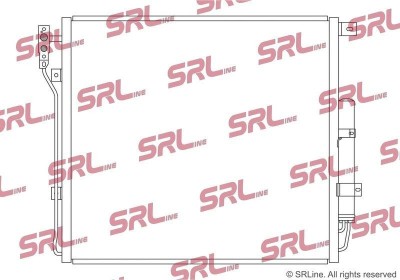 Condensator climatizare AC Land Rover Discovery/Lr3 09, Range Rover Sport 13, motor: 4.4 V8, Condensator cu filtru uscator, 640x570x16, SRLine, miez foto