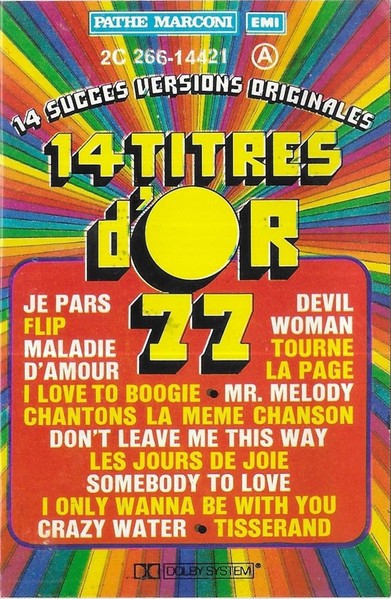 Casetă audio 14 Titres D&#039;Or 77, original[