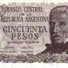 Argentina 50 Pesos ND (1974/75) Decreto-Ley 18.188, P-296 UNC !!!