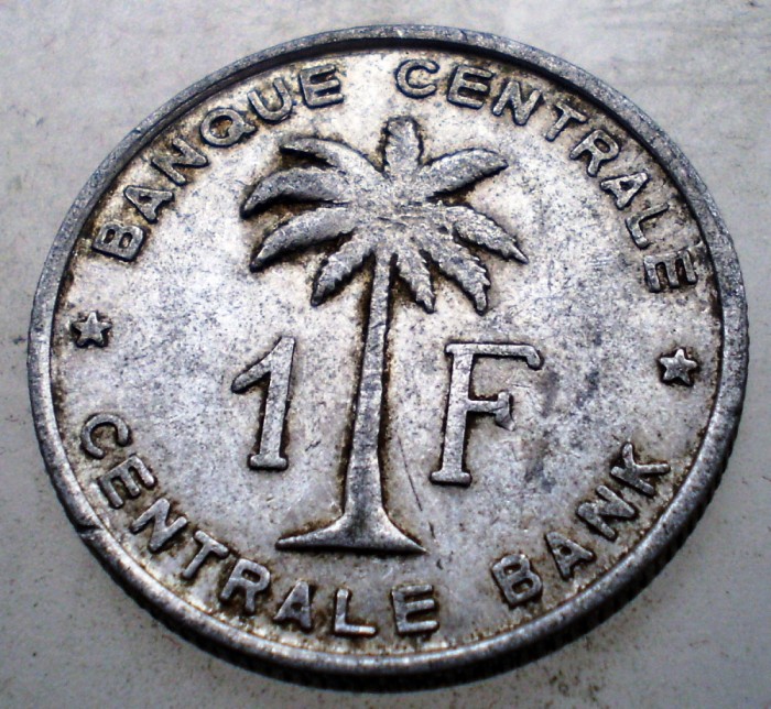 7.723 CONGO RUANDA URUNDI 1 FRANC 1958