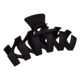 Clamă Păr, Model Zigzag, Plastic, Negru, 11cm, Oem