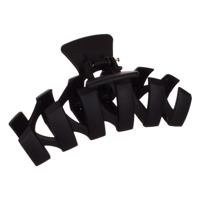 Clamă Păr, Model Zigzag, Plastic, Negru, 11cm