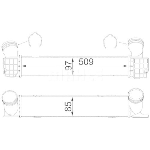 Mahle Intercooler, compresor Behr