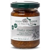 Pesto rosu BIO din busuioc si rosii uscate La Macina Bio