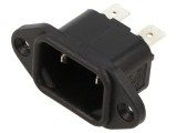 Conector alimentare AC soclu tată 10A 250V BULGIN C18 montare panou