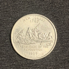 Moneda jubiliară quarter dollar 1999 New Jersey