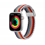 Curea pentru Apple Watch 1/2/3/4/5/6/7/8/SE/SE 2 (38/40/41mm) - Dux Ducis Mixture II Version - PaleStripes