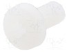 Surub M3, poliamida, lungime 6mm, cap rotund, pas filet 0.5, DREMEC - 8G205M3X06